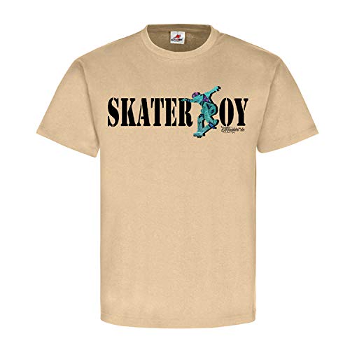 Style boarder affirmé avec le t-shirt Skaterboy beige M