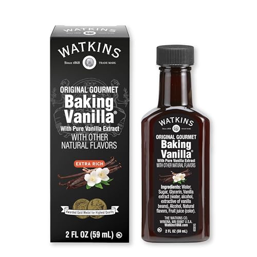 Watkins All Natural Original Gourmet Baking Vanilla with Pure Extract, 2 fl. oz. Bottle, 1-Pack