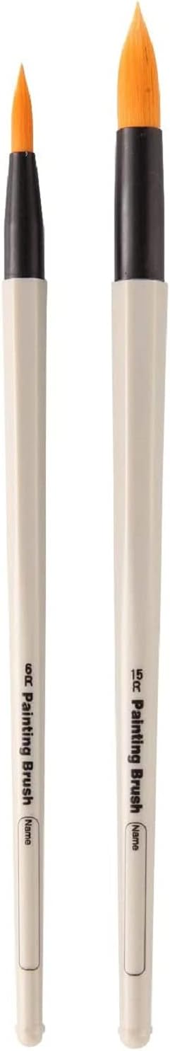 MorivecCreation MNG-ST2-PP Brush for Painting, Hexagonal Shaft Nylon Paint Brush, Set of 2