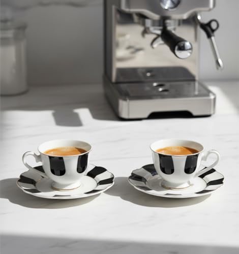 Miniatura 4 de Rocking Gifts Juego De Cafe Set De 6 Unidades Excellence Rayas 6x90 Ml