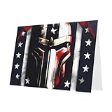 Matériau du papier nacré : fabriquées à partir de papier cartonné et de papier perlé respectueux de l'environnement, ces cartes de vœux avec drapeau américain Spartan offrent un effet nacré spectaculaire sous la lumière, ajoutant une touche royale à vos messages.