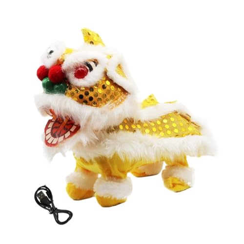 Lion en peluche électrique chantant doudou interactif enfant