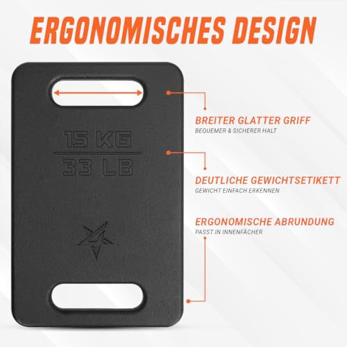 Yes4All Gusseiserne Trainingsplatte für Rucksäcke – Verschiedene Größen Fitnessgerät für Swings, Squats, Krafttraining und Heimübungen