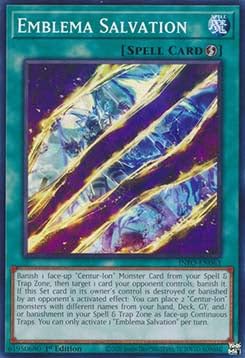 Emblema Salvation INFO-EN063 Common Englisch Boosterfrisch 1. Auflage - The Infinite Forbidden - mit ReCollectibles-Versandschutz - für Yu-Gi-Oh!