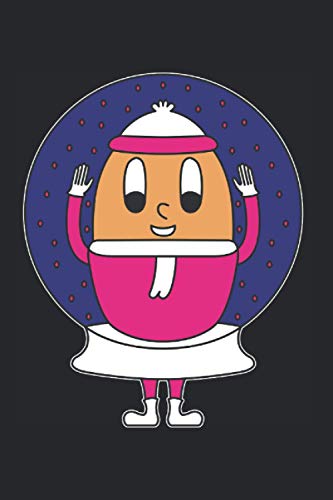 MAPHILLEREGGS Schneekugel\'s Notizbuch: 120 weiße Seiten liniert | blanko mit Linien | 15.24 x 22.86 cm (6\" x 9\") DIN A5 | Notizbuch Cover schwarz