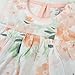 HonestBaby baby-girls 3-Piece Top, Short and Headband Set for Baby Toddler Girls, White Peach Blossom Floral, 6 Years