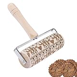 ❤Einfach zu bedienen und zu reinigen: Mit dem Griff ausgestattet, ist der hölzerne Nudelholz einfach zu bedienen und zu halten. Als Nudelholz zum Prägen haftet der Teig nicht fest daran, und Sie können ihn leicht und bequem reinigen.