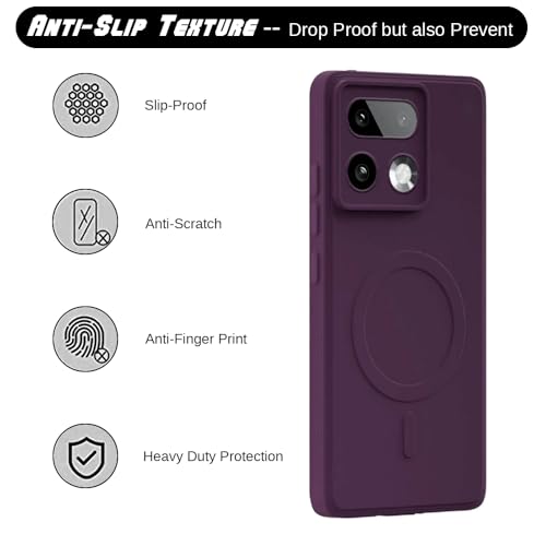 Image of Casotec Back Cover | MagFit Ring Design (Non-Magnetic) | Shockproof Case | Anti-Slip Grip | Raised Camera Edges | Slim Protective Case for Realme 16 Pro Plus 5G (Purple)