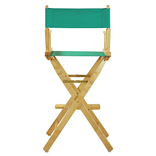 Casual Home 30" Director's Chair Natural Frame-with Teal Canvas, Bar Height by Casual Home - Used condition - Image 3