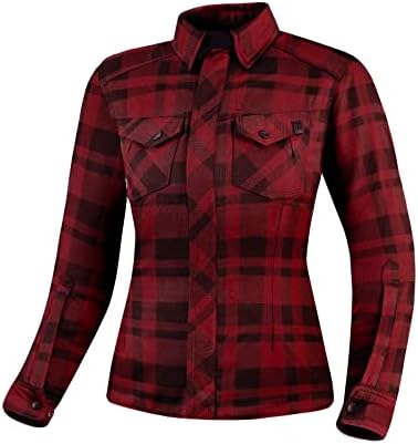 SHIMA RENEGADE Motorradhemden Herren und Damen - Motorrad Kariertes Hemd mit Protektoren Jacke Flanell Lumber Aramid