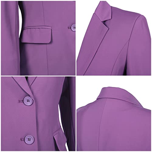 YYNUDA Women's Casual Long Sleeve Two Button Suit Jacket Work Office Blazer Jacket4