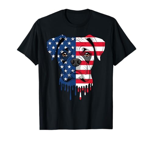 4th of July Boxer Dog American Flag Patriotic T-Shirt