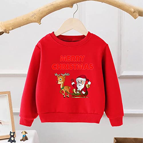 Moletom de Natal infantil infantil bebê meninos meninas letra manga longa bonito desenho animado blu