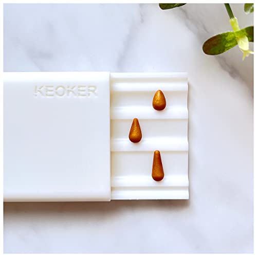 KEOKER Polymer Clay Bead Roller, Polymer Clay Earrings Tools, Round Bead Maker, Clay Jewelry Making Tool, Helps You Make Perfectly Round Beads in Three Sizes (Teardrop Shape Bead)