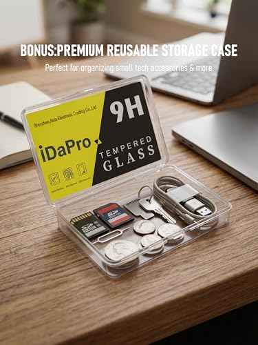 iDaPro 3Pcs para Protector de pantalla Fujifilm X-M5+[1Pcs] Cordón de mano,vidrio templado,Dureza 9H,Antiarañazos,Antiburbujas,Antihuellas,Ultra delgado,Fácil instalación - imagen 3