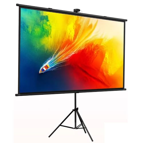 Pantalla de proyector 60 pulg con soporte portátil miniatura 1