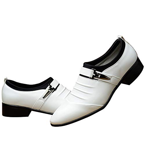 Men's Strap Buckle Slip-on Dress Loafers Business Work Women Walking Shoes Formal Tuxedo Leather Shoes for Male2
