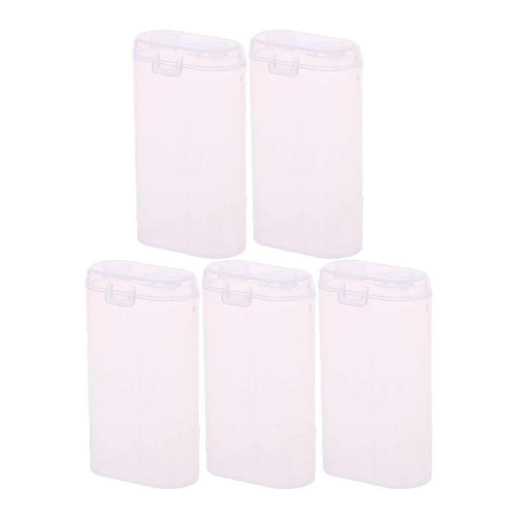 Sara-u Durable 5pc 2X18650 Battery Holder Case 18650 Battery Storage Box Rechargeable Battery Power Bank Plastic Cases
