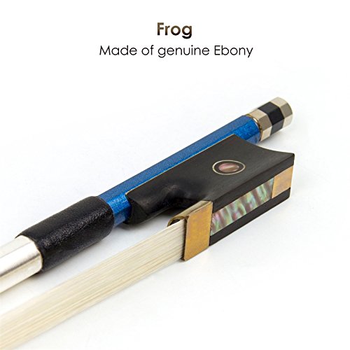 Violin Bow Stunning Fiddle Bow Carbon Fiber For Violins (4/4, Blue) #TOP4