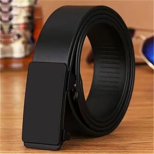 Men’S 3.8Cm Split Leather Metal Automatic Buckle Casual Belt Luxury Quality Solid Strap For Everyday Wear With Jeans2