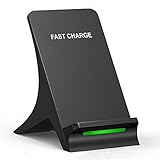 HiGoing Fast Wireless Charger, 10W Qi Ladegerät für iPhone XS/XS Max/XR/X/8 Plus/8, Drahtlose...