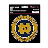 Notre Dame Fighting Irish NCAA Team Logo Vinyl Sticker–Officially Licensed ND 4 Inch Heavy Duty Decal for Indoor or Outdoor–Use for Laptops, Coolers & Notebooks–Show Your Fighting Irish Pride