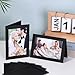 Photo Frame Cards with Envelopes 4x6 - Paper Picture Frame for Photo Insert, Cardboard Photo Insert Card Holder for Wedding, Birthday, Classroom DIY (Black, 50 Count)