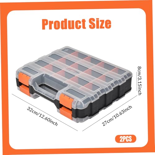Boîte de rangement de vis double face portable avec 34 compartiments - 4