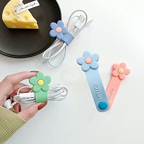 Enrolador de Silicone Portátil Bonito Cabo de Dados Organizador de Fios Hub Braçadeiras de Cabo de F