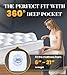 3 Inch Ultra-Fluffy Memory Foam Mattress Topper Queen for Back Pain, Soft Comfy Pillow Top Queen Mattress Topper with 4X Support, Mattress Pad with Breathable Air Mesh Sides, 6-21'' Deep Pocket