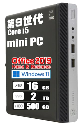�y�����ςݕi�z�~�jPC / ��9���� Core i5 9500T / 16GB / SSD 2TB + HDD 500GB / MS Office 2019 / Windows 11 400G5 �h���C�u�񓋍�/HP ProDesk 400 G5 DM M