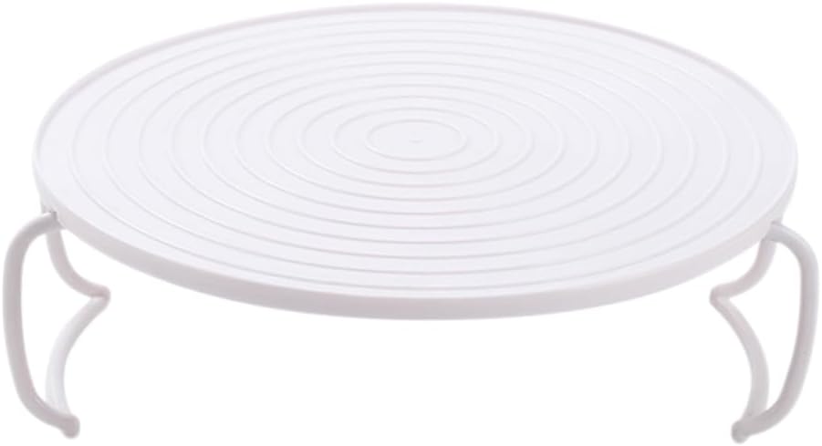 Luxshiny Microwave Tray Layered Storage Rack 9.25 Inch Multi-Level Oven Plate Holder for Heating Food Kitchen Accessories Microwave Cooking Rack White Abs