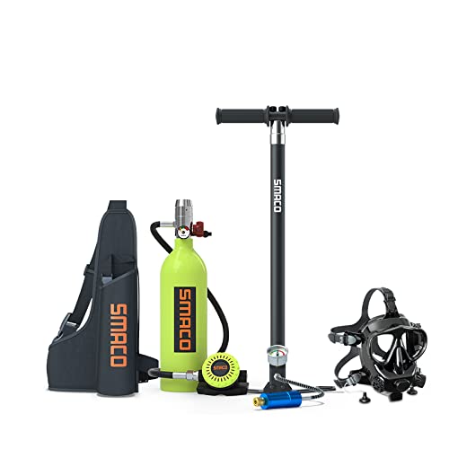 🌊【Facile assemblaggio e facile da trasportare】: Il serbatoio da sub include tre parti: corpo del serbatoio da 1L, regolatore e manometro, può essere utilizzato dopo una semplice assemblaggio. Sott'acqua, puoi fissarlo sulla schiena con il gilet incluso e goderti la tua immersione. Questo serbatoio da sub può essere portato sull'aereo quando si smonta il regolatore dal corpo del serbatoio, che sarà una buona scelta se hai un piano di viaggio.