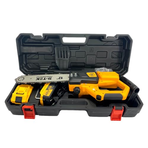 MOTOSSERRA ELÉTRICA PORTÁTIL DE 12 POLEGADAS COM 2 BATÉRIAS DE LÍTIO 48V 1000mAh, POTÊNCIA 3000W, AR