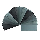  Schleifpapier Set 80-3000 Körnung Grit Schleifpapier Nass und Trocken Schleifpapier für Holzmöbel, Stein,Auto 42 Stück