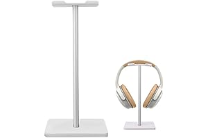 Soporte Universal para Auriculares: Organizador de Auriculares de Aluminio con Barra de...