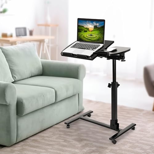 Mesa Portátil Ajustable Plegable para Laptop con Ruedas miniatura 2