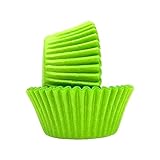 Regency Wraps Greaseproof Professional Grade Baking Cups, Pack of 40, Standard Liners, Lime Solid, for Cupcakes, Muffins, Candy, Non Stick