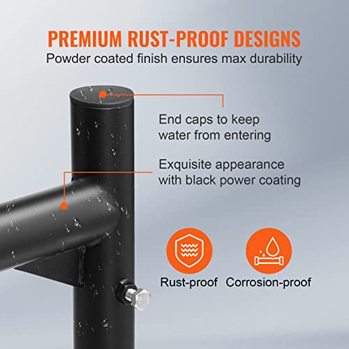 image for VEVOR Extendable Steel Truck Ladder Rack - 800 lbs Capacity, 46-71 inc