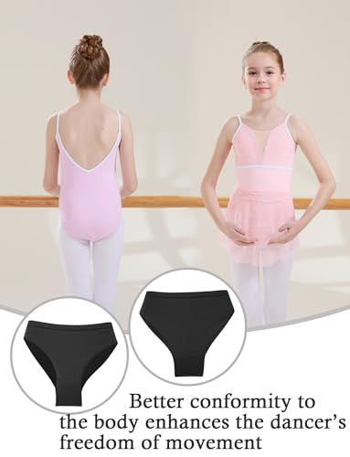 FEOYA Girls Dance Briefs Ballet Panties No Show Seamless 3 Pack High Cut Profession Ballerina Gymnastics Underwear3