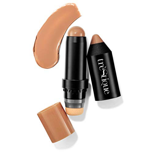 treStiQue Tinted Face Stick, Tinted Moisturizer with Built-In Foundation Sponge, Medium Coverage Foundation, Tinted Moisturizer Face Stick, Foundation Makeup