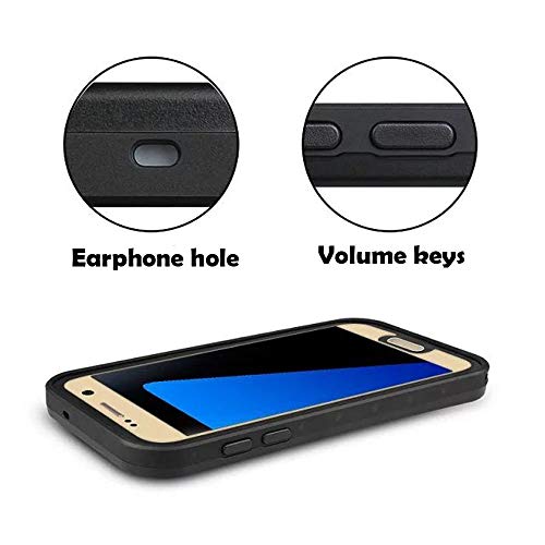 Galaxy S7 Waterproof Case,Marrkey Full-Body Sealed Underwater Protective Built-In Screen Protector Rugged Clear Hard Cover For Samsung Galaxy S7- Black #TOP3