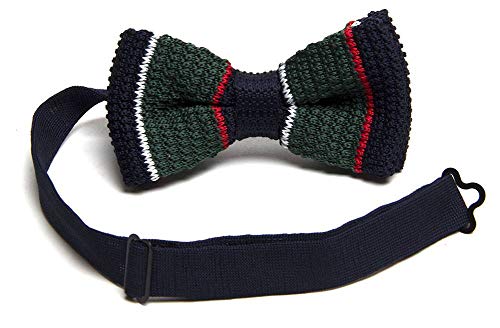 Gravity Threads Sophisticated Fashion Knit Bow Ties, Hunter Green Navy