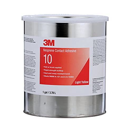 3M Neoprene Contact Adhesive 10, Light Yellow, 1 Gallon Can