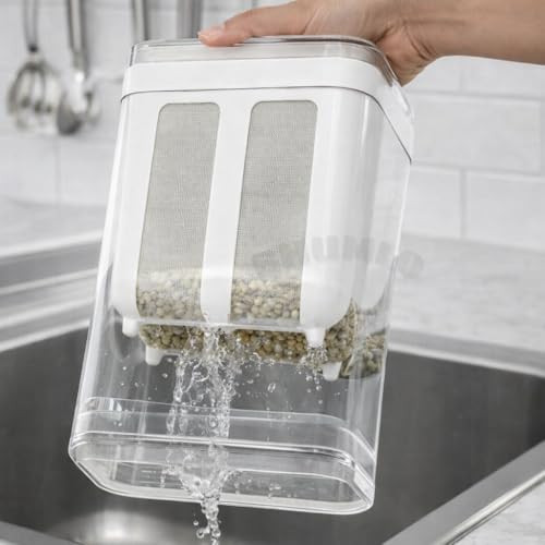 Image of Sprout Maker for Kitchen | Seed Sprouter Container Box | Mung Bean Sprouting Jar with Drain Tray | BPA Free Sprouts Maker | Germination Container for Beans, Lentils, Chana, Microgreens Grower