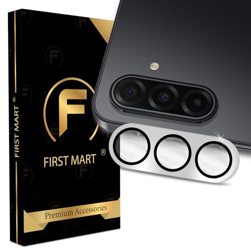 Image of FIRST MART Silver Camera Ring Guard Protector for Samsung Galaxy A17, Samsung M17 and F17 | Tempered Glass with Metal Alloy Rings, HD Clear, Scratch Resistant, Case-Friendly | Pack of 1