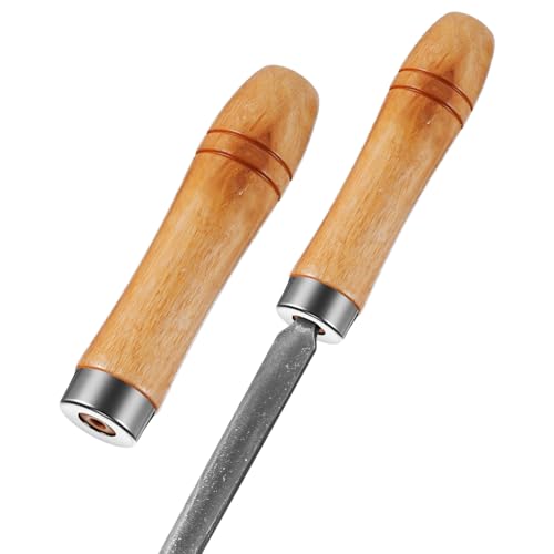 Bruislard 10 Stück Holzfeile Griff, Feilengriff, Holzgriffe Mit Starken Metallkragen Für Feilen Raspeln (Bohrungsdurchmesser: 4 mm + 5 mm, Jeweils 5 Stück)