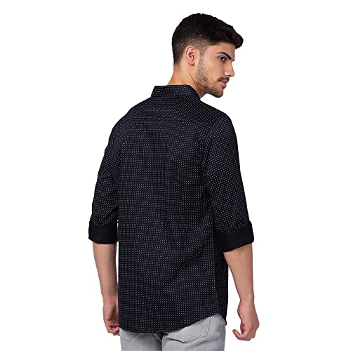Image of Spykar Men's Slim Fit N /A Full Sleeve Printed Casual Shirts