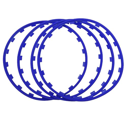 Blue Car Rim Edge Trim Protector - 16in Wheel Rim Protection Device, Anti-Scratch Tire Rim Guard, Durable Wheel Edge Decor Strip for Enhanced Vehicle Style &amp; Safety