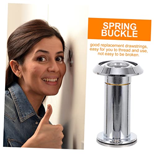 Uonlytech Mirilla ajustable con lente de vidrio para puerta, visor de seguridad giratorio para privacidad en puerta frontal de apartamento miniatura 4
